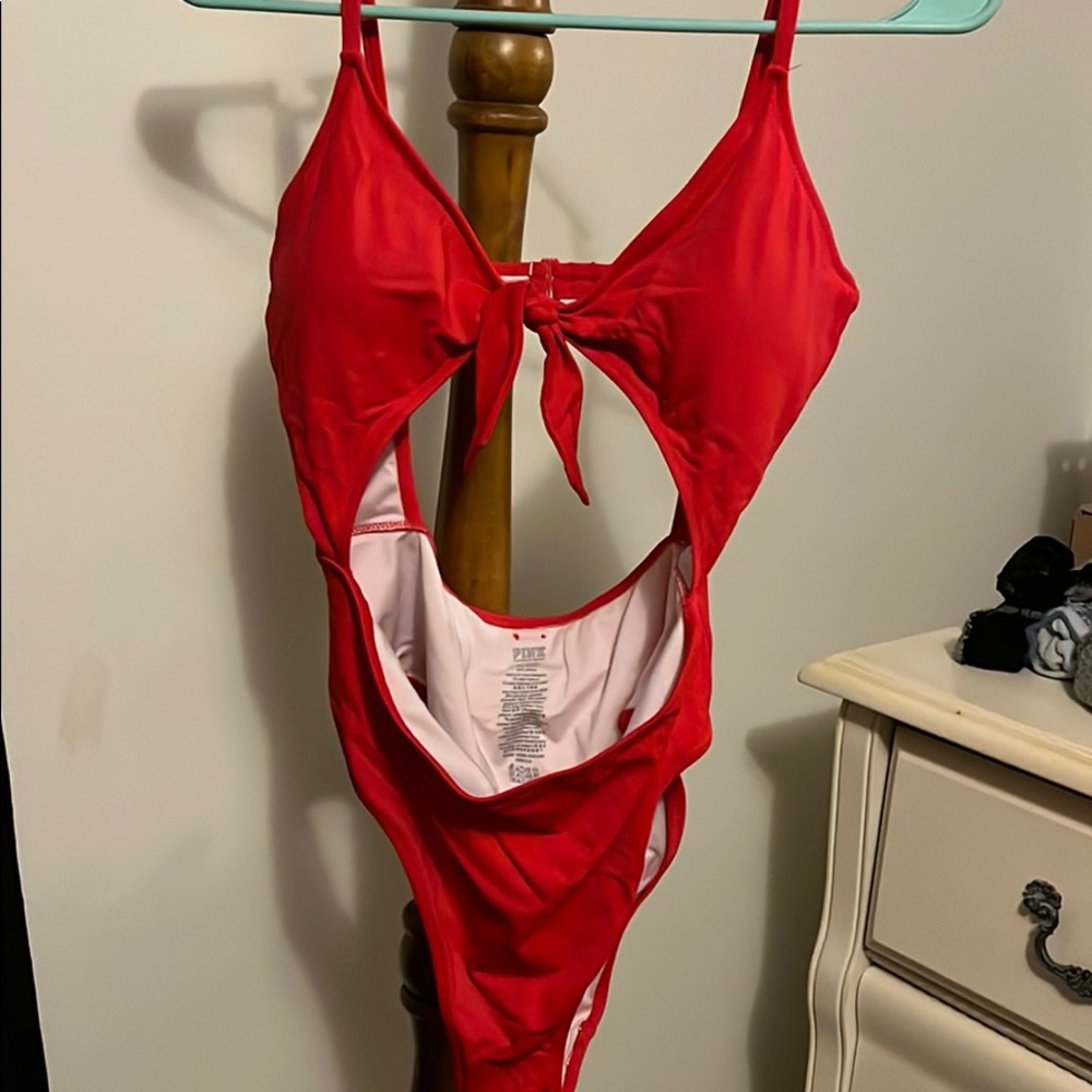 Pink one piece swimsuit